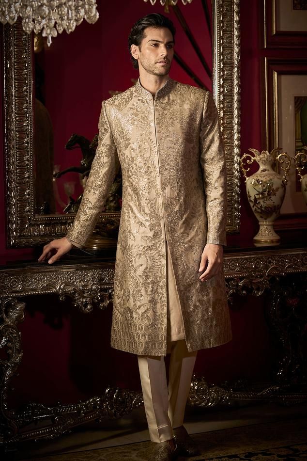 Maroon Velvet Sherwani