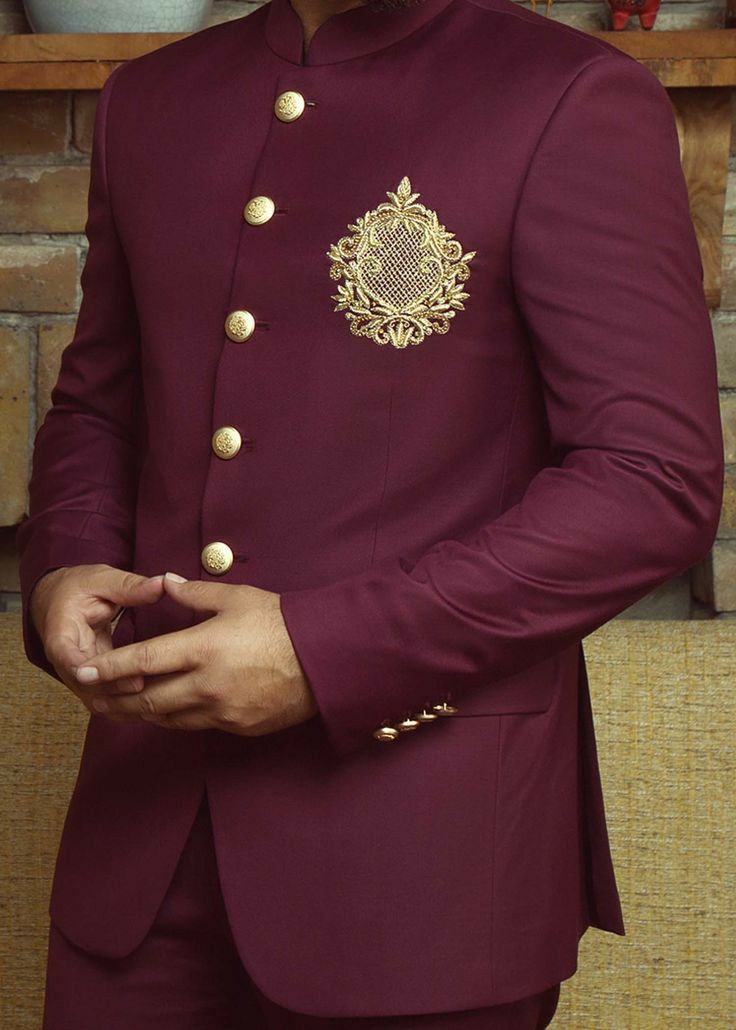 Maroon Velvet Prince Coat Fabric